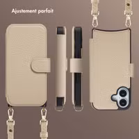 Selencia Étui Riva avec MagSafe et cordon de téléphone Apple iPhone 17 - Beige