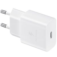 Samsung Adaptateur secteur original avec câble USB-C - Chargeur - Connexion USB-C et USB - Charge rapide - 15 Watt - 1 mètre - Blanc