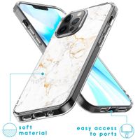 imoshion Coque Design iPhone 12 (Pro) - White Marble