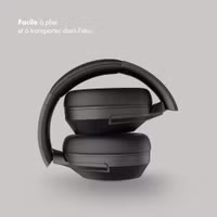 Selencia Casque sans fil Urban Play - Réduction active du bruit - Avec étui de rangement - Midnight Black