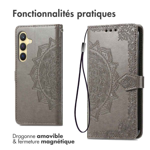 imoshion Etui de télephone Mandala Samsung Galaxy S24 / S25 - Gris