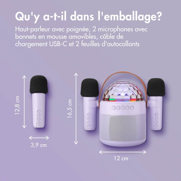 imoshion Sing & Shine Karaoke Set - Enceinte et 2 micros - Lavender Lilac