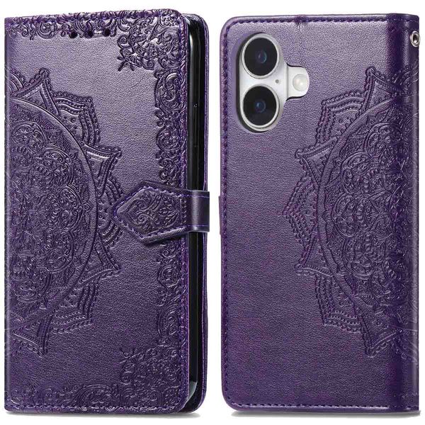 imoshion Etui de téléphone portefeuille Mandala iPhone 16 - Violet