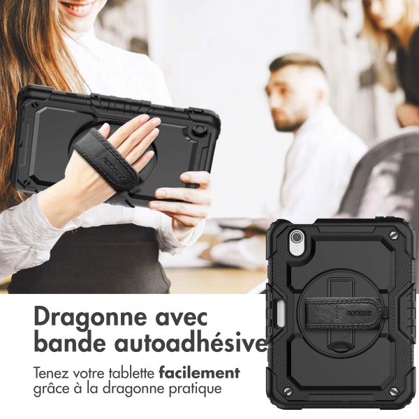 Accezz ﻿Coque arrière robuste avec bandoulière iPad Mini 7 (2024) / iPad Mini 6 (2021) - Noir