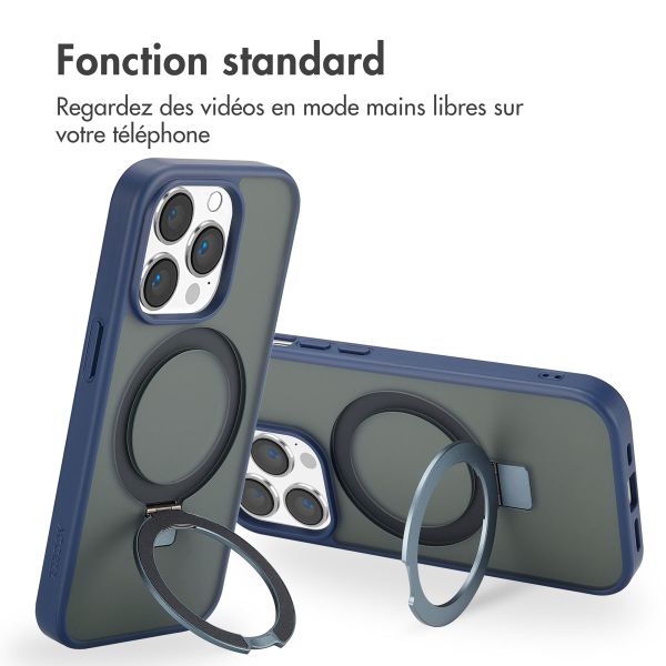 Accezz Coque Ring Stand avec MagSafe Apple iPhone 14 Pro Max - Bleu