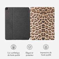 Selencia Coque tablette Vivid Apple iPad 9 (2021) 10.2 pouces / iPad 8 (2020) 10.2 pouces / iPad 7 (2019) 10.2 pouces - Wild Leo
