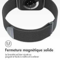 imoshion Bracelet magnétique milanais Apple Watch Series 1 - 11 / SE / Ultra (44/45/46/49 mm) - Taille M - Space Grey