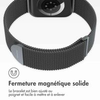 imoshion Bracelet magnétique milanais Apple Watch Series 1 á 10 / SE / Ultra (2) (44/45/46/49 mm) - Taille M - Space Gray