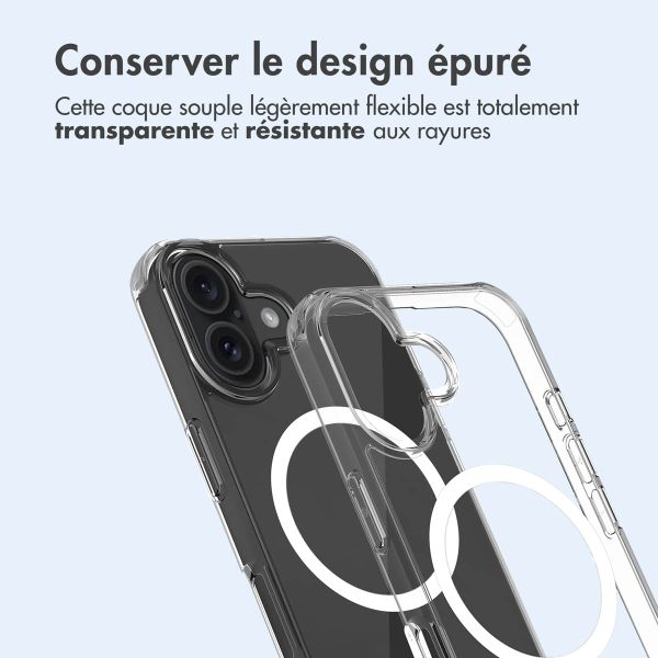 imoshion Coque arrière de protection avec MagSafe iPhone 16 Plus - Transparent