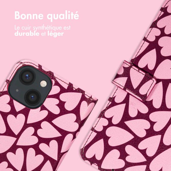 imoshion Étui de télephone portefeuille Design Apple iPhone 15 - Hearty Blush