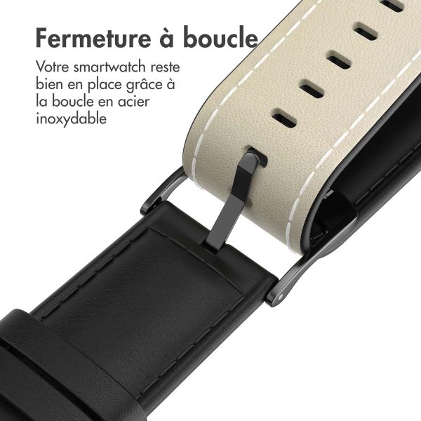 imoshion Bracelet Classic en cuir Apple Watch Series 1 t/m 9 / SE (38/40/41 mm) | Series 10 / 11 (42 mm) - Noir