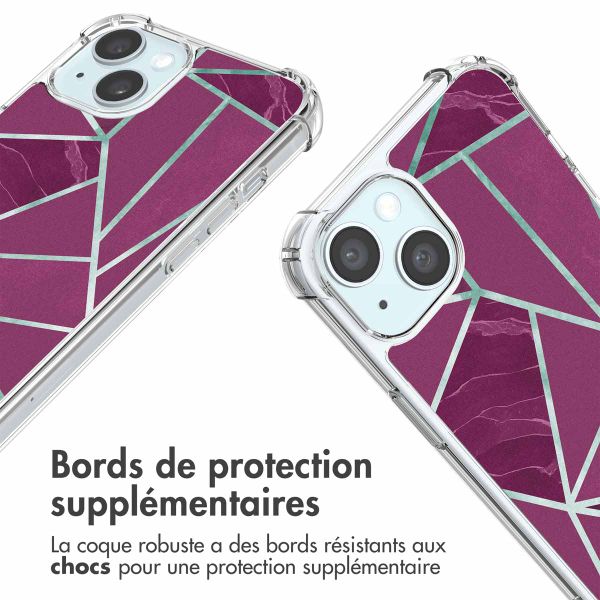 imoshion Coque Design avec cordon Apple iPhone 15 - Bordeaux Graphic