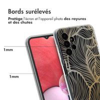 imoshion Coque Design Samsung Galaxy A13 (4G) - Golden Leaves Transparent