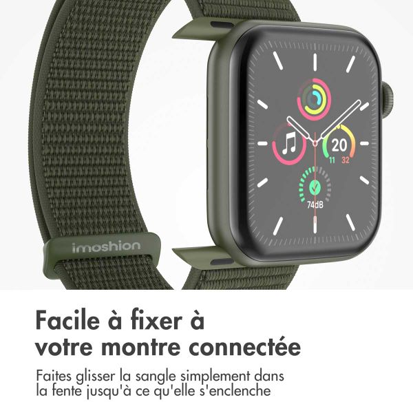 imoshion Bracelet en nylon⁺ Apple Watch Series 1 á 10 / SE / Ultra (2) (44/45/46/49 mm) - Army Green