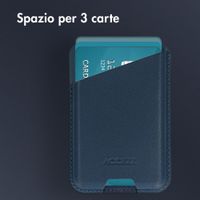 Accezz Porte-cartes en cuir - Compatible avec MagSafe et Qi2 - Nightfall Blue