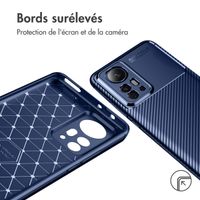 imoshion Coque silicone Carbon Xiaomi 12 / 12X - Bleu