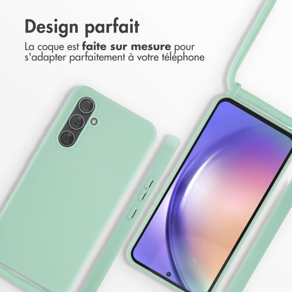 imoshion ﻿Coque en silicone avec cordon Samsung Galaxy A54 (5G) - Menthe verte