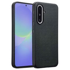 Accezz Coque arrière en cuir avec MagSafe Samsung Galaxy A36 / A56 - Onyx Black