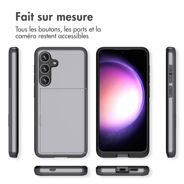 imoshion Coque arrière avec porte-cartes Samsung Galaxy S24 - Gris