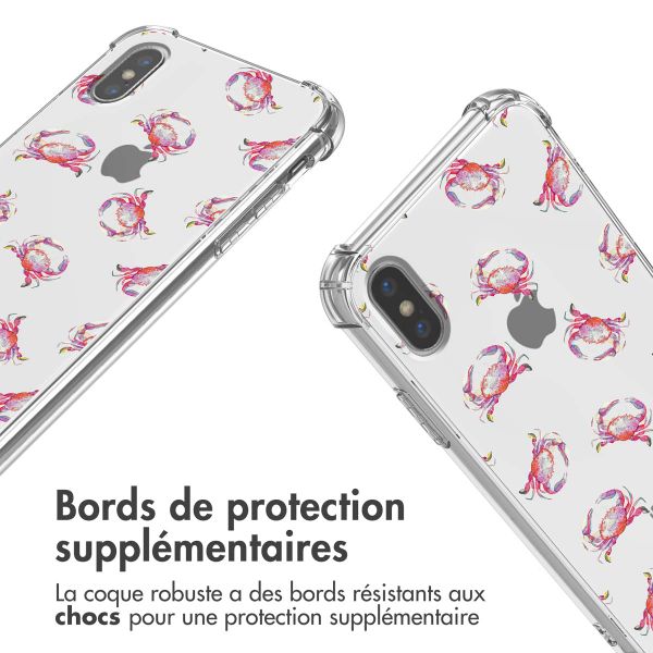 imoshion Coque Design avec cordon Apple iPhone X / Xs - Crab Watercolor