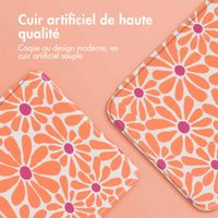 imoshion Design Slim Hard Sleepcover Kobo Clara Colour / Kobo Clara BW - Orange Flowers Connect