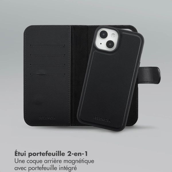 Selencia Étui portefeuille amovible Olyn avec MagSafe Apple iPhone 14 / 13 - Noir
