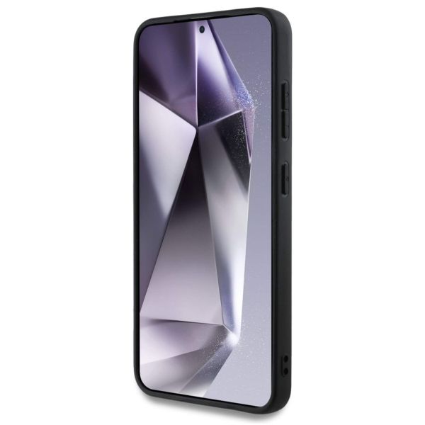 Guess Coque 4G Metal Logo Saffiano Samsung Galaxy S25 Plus - Noir