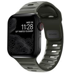 Nomad Bracelet Sport FKM Apple Watch Series 1 t/m 9 / SE (38/40/41 mm) | Series 10 / 11 (42 mm) - Ash Green