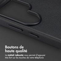Accezz Coque arrière en cuir avec MagSafe Samsung Galaxy S26 Ultra - Onyx Black