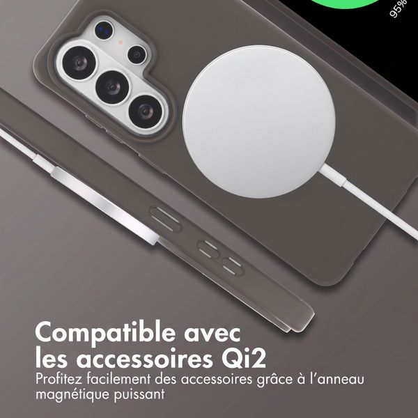 imoshion Coque arrière Color avec cordon amovible et MagSafe Samsung Galaxy S26 Ultra - Black Coffee