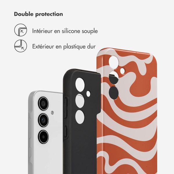 Selencia Coque arrière Vivid Tough Samsung Galaxy A35 - Dream Swirl Orange