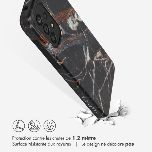 Selencia Aurora Coque Fashion Samsung Galaxy A33 - Onyx Black Marble