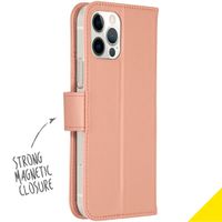 Accezz Étui de téléphone Wallet Apple iPhone 12 (Pro) - Rose Champagne