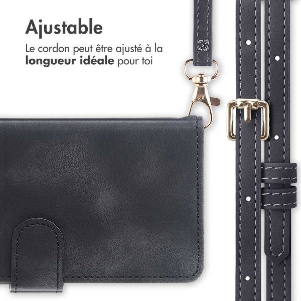 imoshion Etui de télephone portefeuille avec cordon Samsung Galaxy S22 - Noir