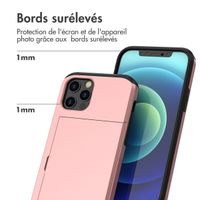 imoshion Coque arrière avec porte-cartes iPhone 12 (Pro) - Rose Dorée