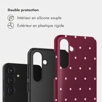 Selencia Coque arrière Vivid Samsung Galaxy S25 FE - Happy Dots Burgundy