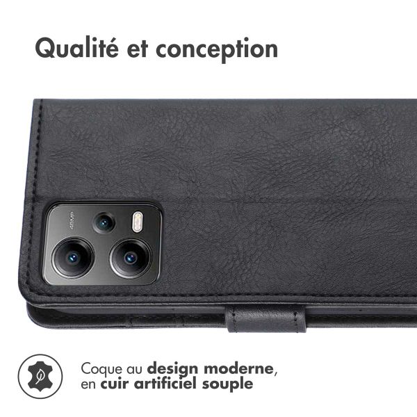 imoshion Étui de téléphone portefeuille Luxe Xiaomi Poco X5 5G - Noir