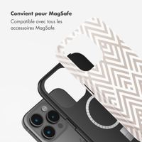 Selencia Coque arrière Vivid avec MagSafe Apple iPhone 15 Pro - Beige Zigzag