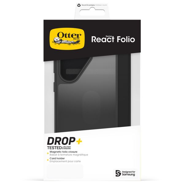 OtterBox Coque Folio React Samsung Galaxy S25 Ultra - Noir