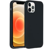 Accezz Coque Liquid Silicone iPhone 12 Pro Max - Noir