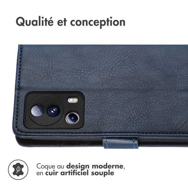 imoshion Étui de téléphone portefeuille Luxe Xiaomi 13 Lite - Bleu foncé