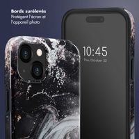 Selencia Coque arrière Vivid Tough iPhone 15  - Chic Marble Black