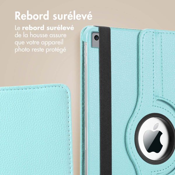 imoshion Coque tablette rotatif à 360° iPad 9 (2021) 10.2 pouces / iPad 8 (2020) 10.2 pouces / iPad 7 (2019) 10.2 pouces - Bleu clair