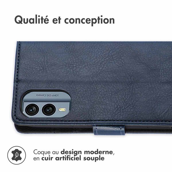 imoshion Étui de téléphone portefeuille Luxe Nokia X30 - Bleu foncé