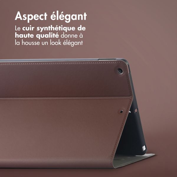 Accezz Coque tablette Classic Apple iPad 9 (2021) 10.2 pouces / iPad 8 (2020) 10.2 pouces / iPad 7 (2019) 10.2 pouces - Marron