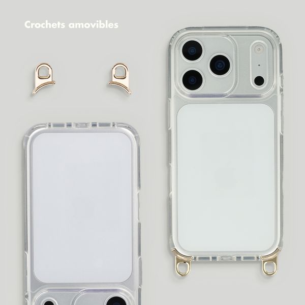 Selencia Coque arrière avec crochets amovibles Apple iPhone 17 Pro - Transparent