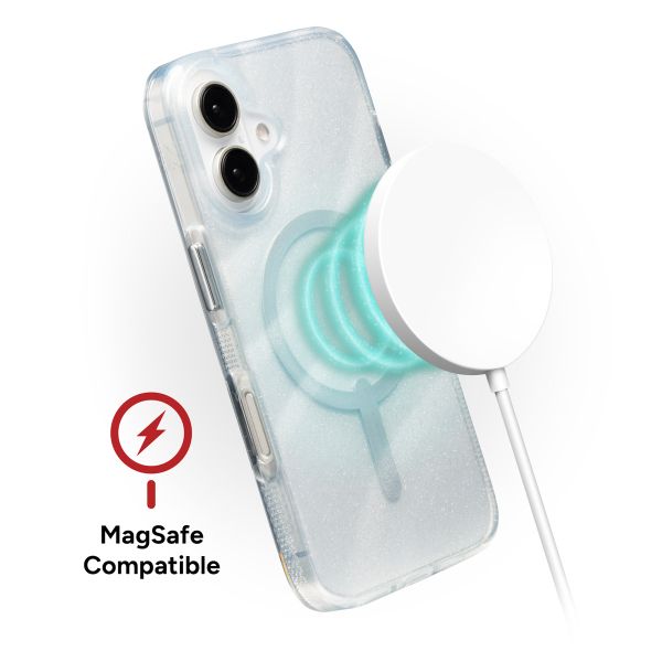 ZAGG Coque Milan Snap avec MagSafe iPhone 16 - Swirl Glitter