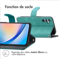 imoshion Etui de télephone portefeuille avec cordon Samsung Galaxy A34 (5G) - Turquoise