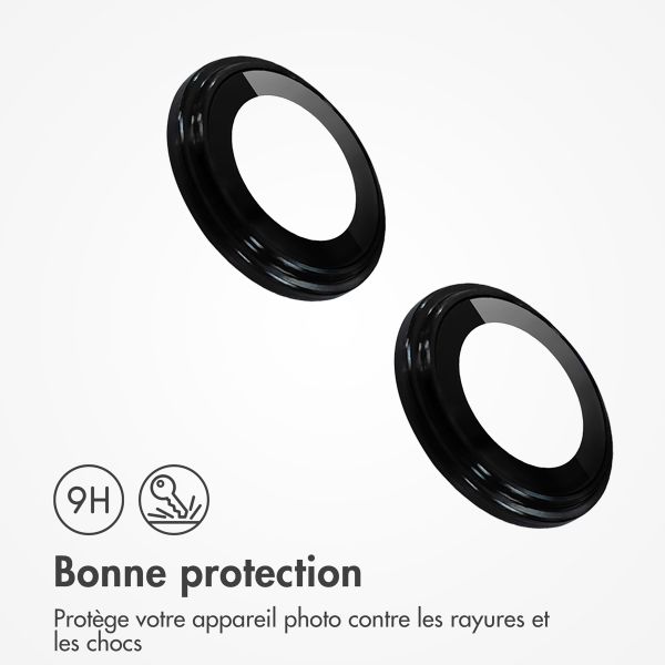 imoshion ﻿Lot de 2 protections d'objectif de caméra Apple iPhone 14 / 14 Plus - Noir