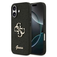 Guess Coque 4G Metal Logo Glitter Apple iPhone 17 - Noir
